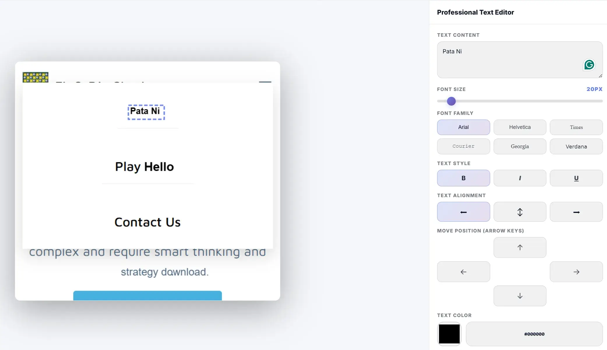 change text in image